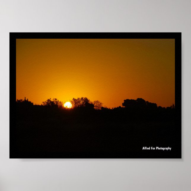 Poster Nascer do Sol Dourado (Frente)