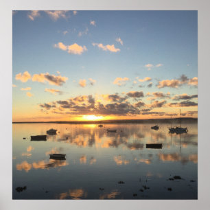 Poster Nascer do sol em poços em seguida o mar Norfolk