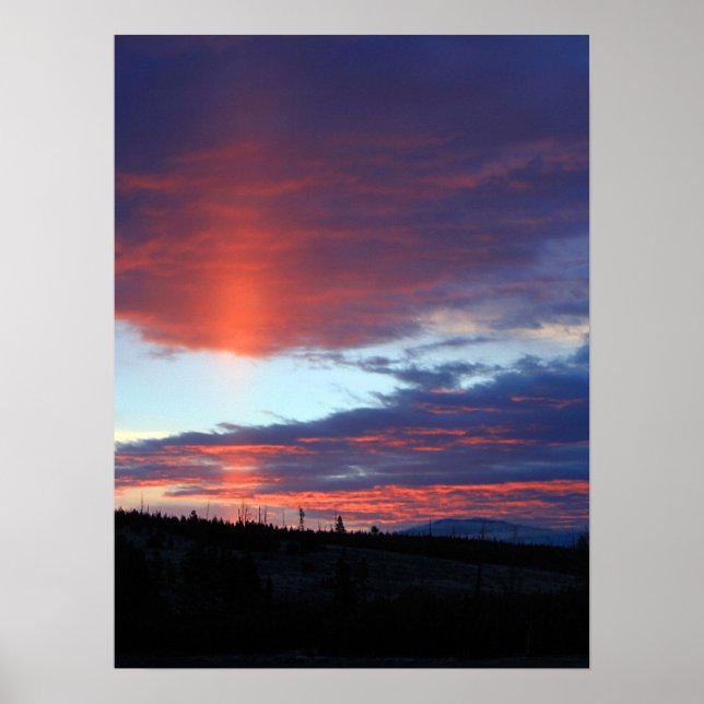 Pôster Nascer do sol em Swan Lake Flat (Frente)