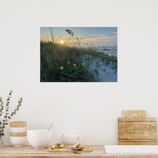 Poster Nascer do sol na praia sobre dunas (Cozinha)