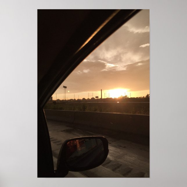 Poster Nascer do Sol na Rodovia (Frente)