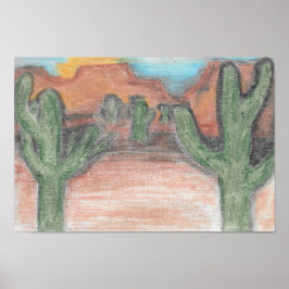 Poster Nascer do Sol no Deserto