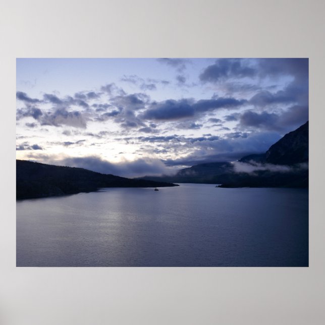 Poster Nascer do sol no Lago St. Mary II (Frente)