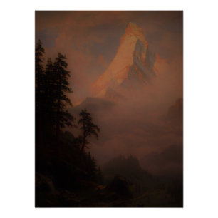 Pôster Nascer do sol no Matterhornafter 1875 -