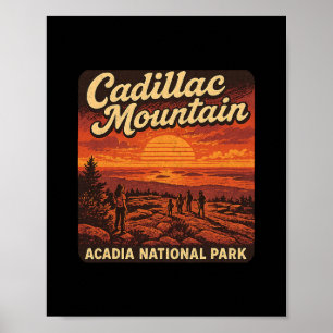 Poster Nascer do sol no Monte Cadillac Maine Parque Nacio
