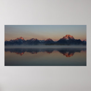 Pôster Nascer do sol no parque nacional grande de Teton