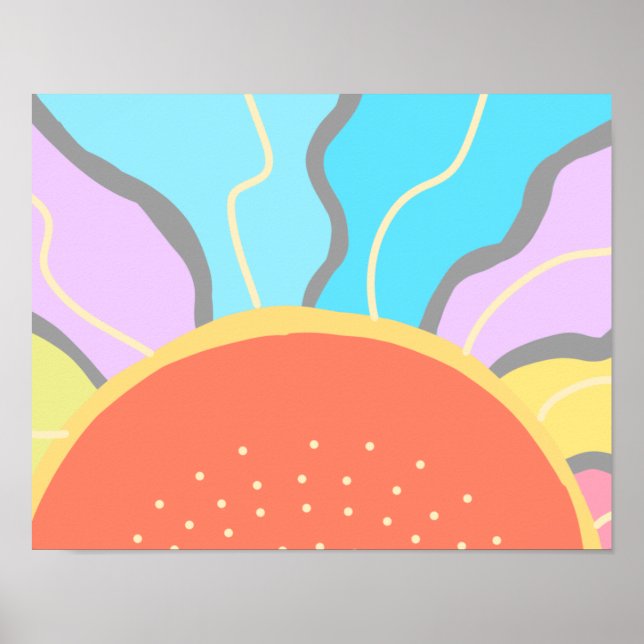 Poster Nascer do sol pastel (Frente)