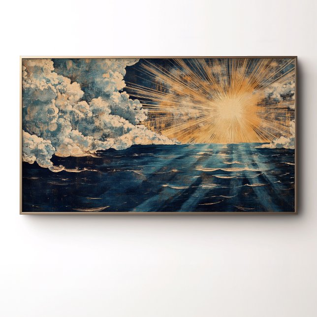 Poster Nascer do Sol Radiante Sobre o Oceano (Criador carregado)