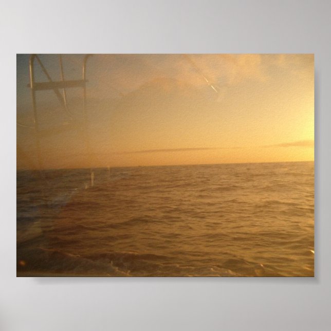 Pôster nascer do sol sobre o oceano em Cabo (Frente)