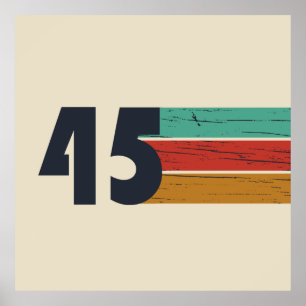 Poster Nascer em 1945. presentes de 80 de aniversário