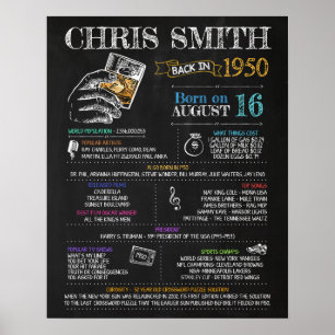 Poster Nascer em 1950 - Sinal de Festa de aniversário