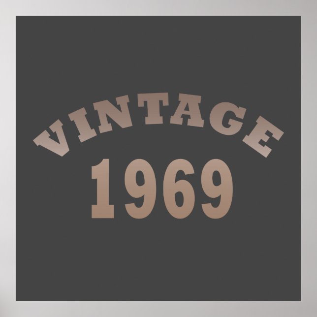 Poster Nascer em 1969 Vintage Classic (Frente)