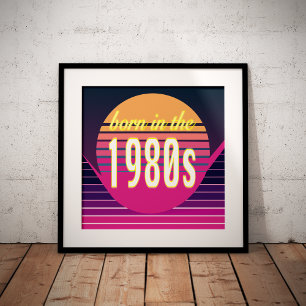 Poster Nascer em 1980, Millenials, Gen X, Birth Year