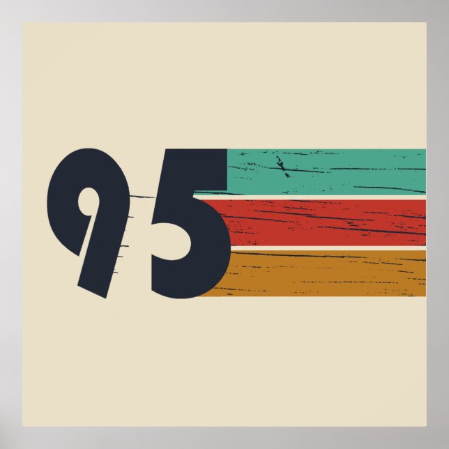 Poster Nascer em 1995 presente de aniversário de 30 anos  (Frente)