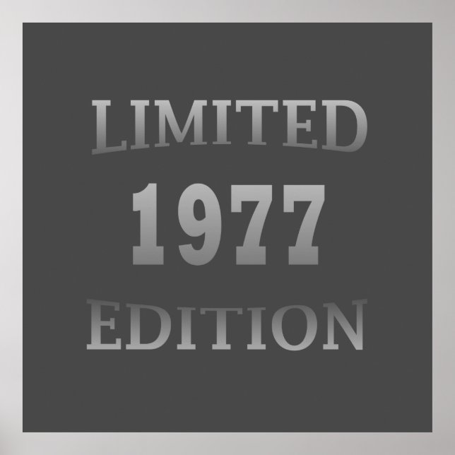 Poster Nascer em edição limitada de aniversário de 1977 (Frente)