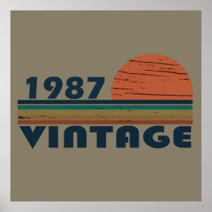 Poster nascer em presente de aniversário de 1987