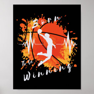 Poster Nascer Engraçado De Basquete Para Ganhar Design Es