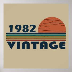 Poster Nascer no aniversário clássico do pôr do sol de