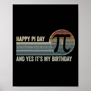 Poster Nascer No Aniversário Do Pi Dia De Março 14 Matemá