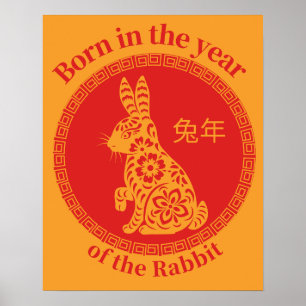Poster Nascer no ano do coelho - Zodíaco Chinês