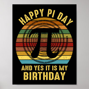 Poster Nascer No Dia De Aniversário Do Pi Feliz 14 De Mar
