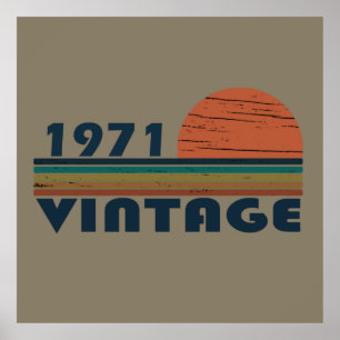 Poster Nascer no pôr do sol clássico de 1971