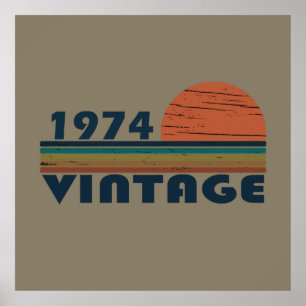 Poster Nascer no pôr do sol clássico de 1974