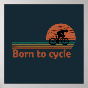 Poster nascer para ciclo de vintagem