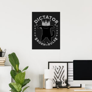 Poster Nascer Para Regra   Design de gato engraçado