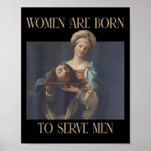 Poster Nascer Para Servir Homens Engraçados Chefe Motivac
