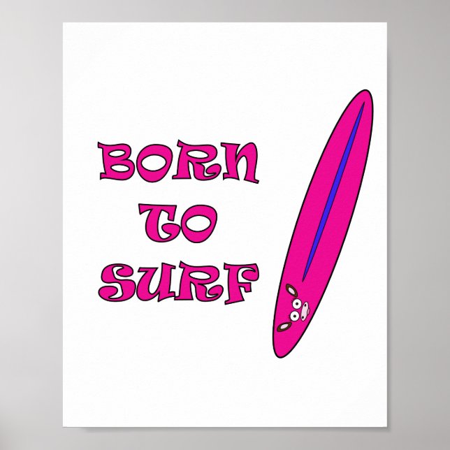 Poster Nascer para Surf Mooja Surfboard White (Frente)