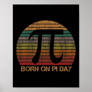 Poster Nascer Vintage Em Matemática No Pi Day Amam O Prof