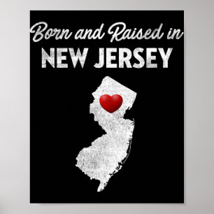 Poster Nascido e Criado em Nova Jersey - Nova Jersey Nj