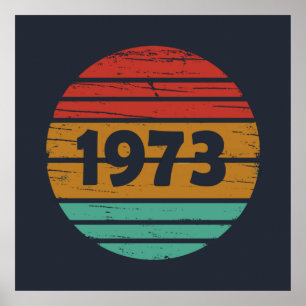 Poster nascido em 1973 aniversário de 50 anos