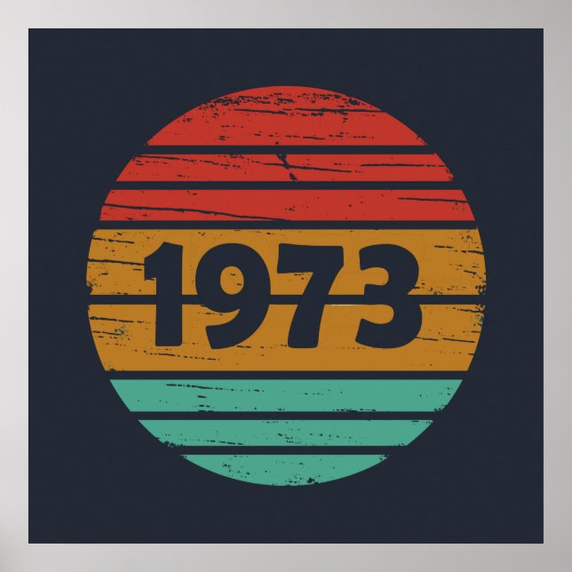 Poster nascido em 1973 aniversário de 50 anos (Frente)