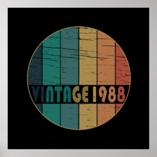 Poster nascido em 1988 vintage aniversário