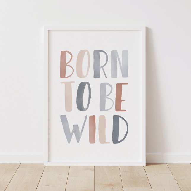 Poster Nascido para ser Selvagem Decoração de quarto Boho (Criador carregado)