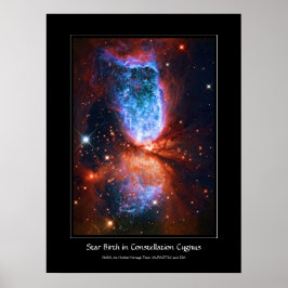 Poster Nascimento das Estrelas em Constelação Cygnus, o C