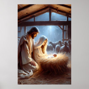 Poster Nascimento de Jesus Jesus Nasce Cena de Natal Cris