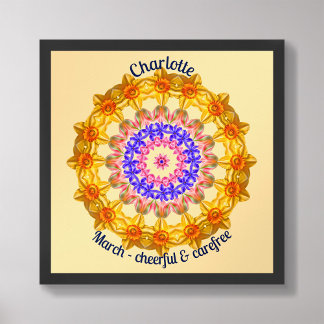 Poster Nascimento de Março - Flor Personalizado de Citaçã