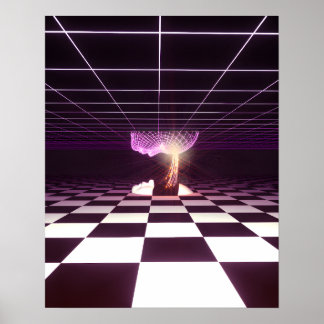 Poster Nascimento Digital [estética synthwave]