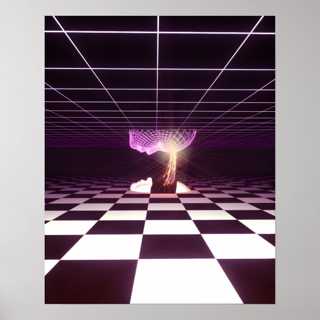 Poster Nascimento Digital [estética synthwave] (Frente)