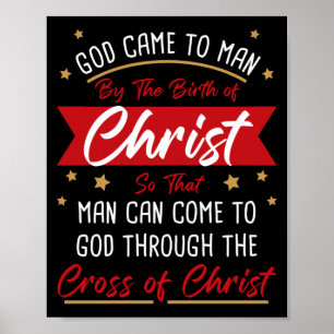 Poster Nascimento e Cruz de Jesus Cristo: Fé de Natal  