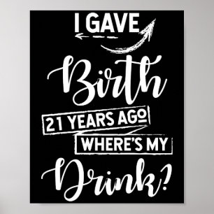 Poster Nascimento há 21 anos Onde está o meu aniversár