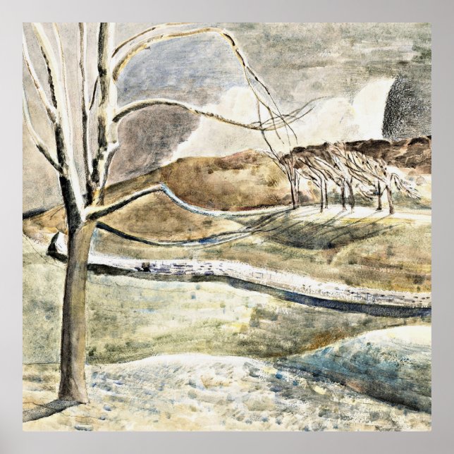 Poster Nash - Moonrise sobre Cleeve Hill (Frente)