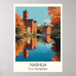 Poster Nashua New Hampshire Mill Town