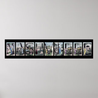 Pôster NASHVILLE - Alphabet - Letra name Art