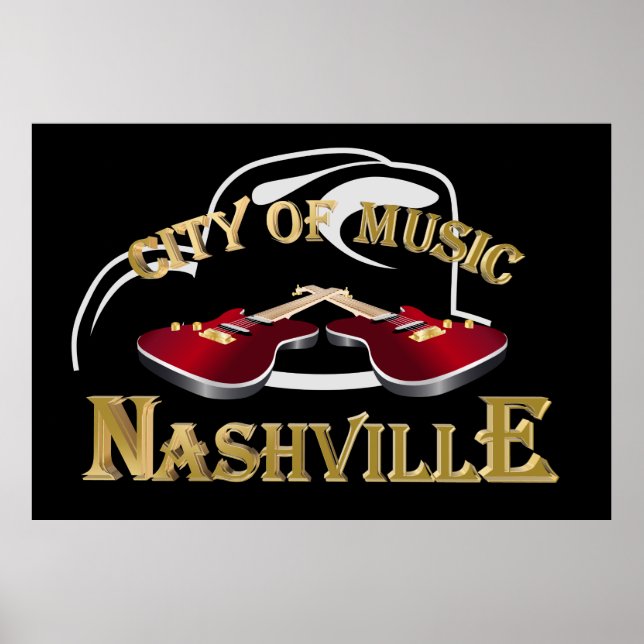 Pôster Nashville. Cidade da música (Frente)