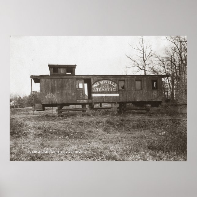 Poster Nashville e Atlantic Railroad Caboose (Frente)