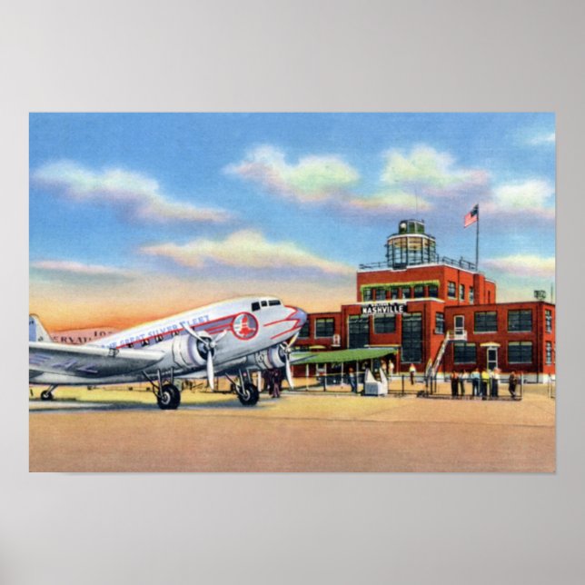 Pôster Nashville Tennessee Berry Field (Frente)